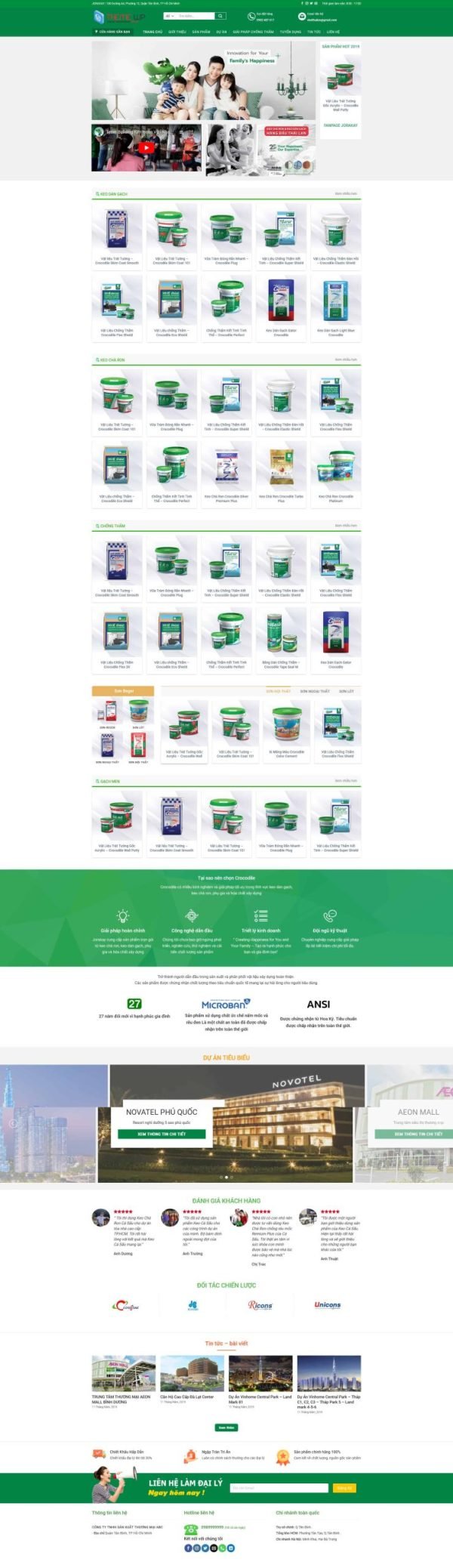 Theme wordpress bán bột sơn