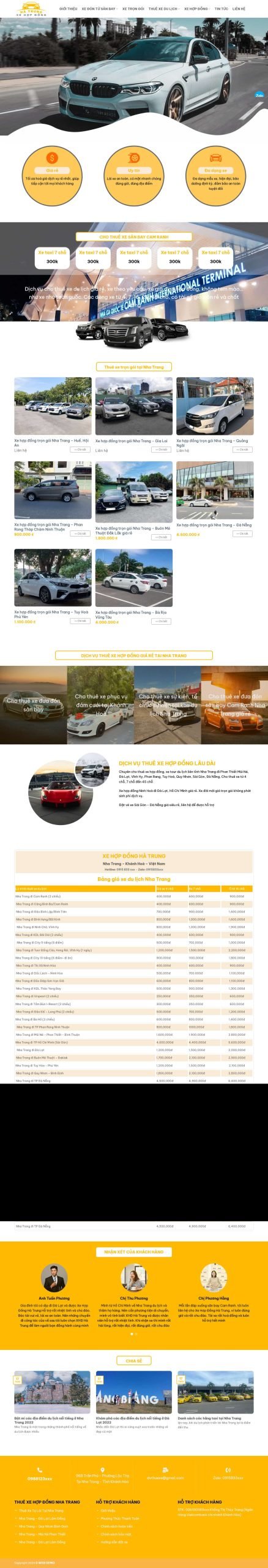 Theme WordPress cho thuê xe 6