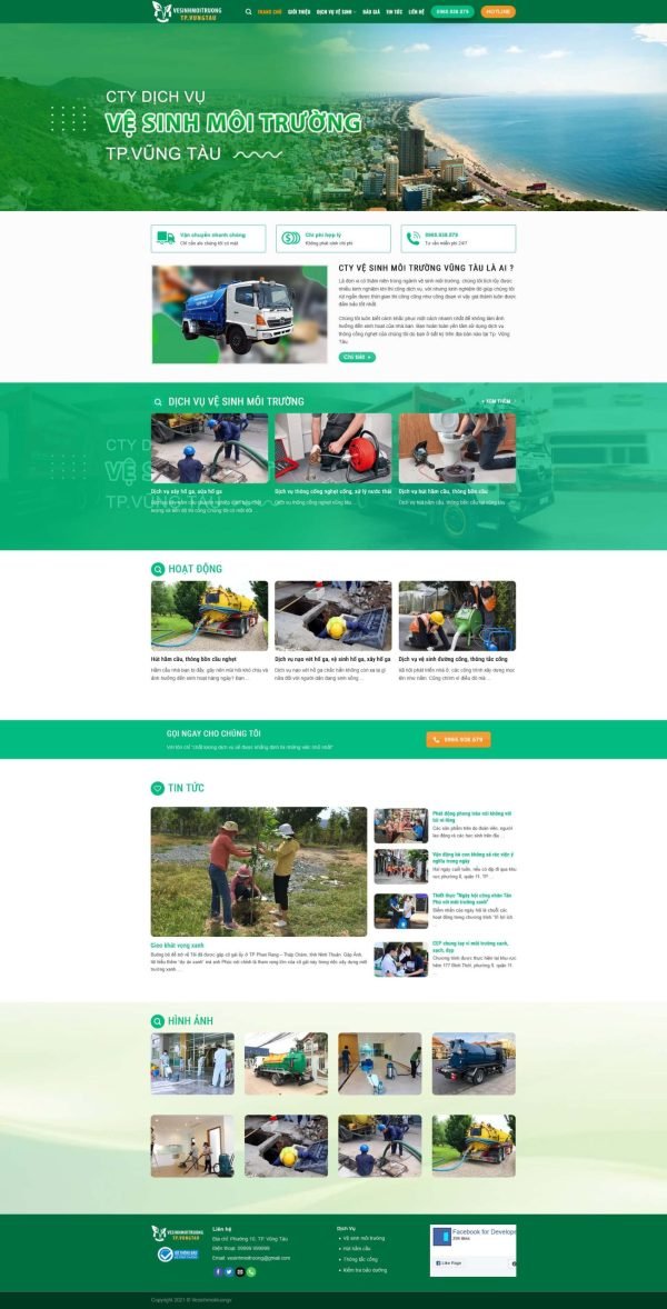 Theme wordpress hút hầm cầu ,vệ sinh môi trường